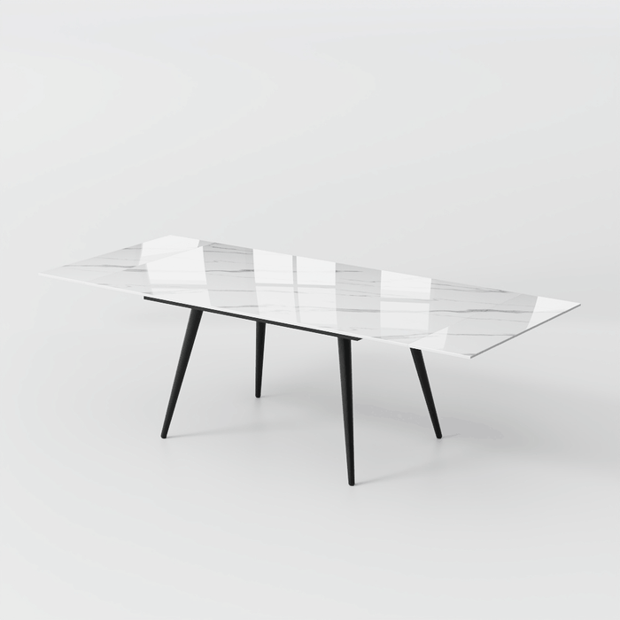 Modern Minimalist Extendable Dining Table - Seats Up to 10 People, Suitable for Restaurant