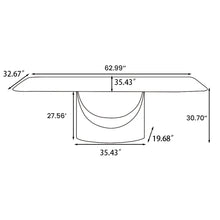 Load image into Gallery viewer, Expandable Modern Rectangular Dining Table with U-Shaped Base - Suitable for Dining Rooms
