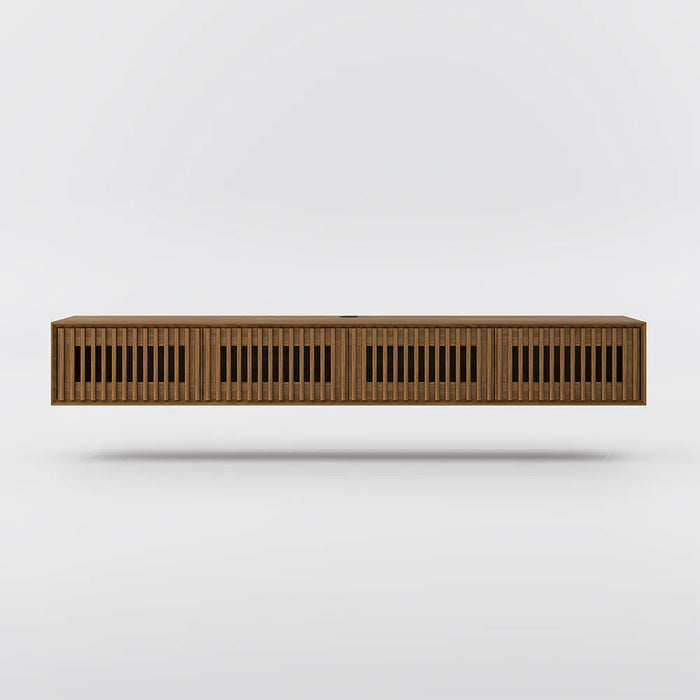 Modern Minimalist Floating TV Stand with 4 Storage Cabinets - Suitable for Living Room