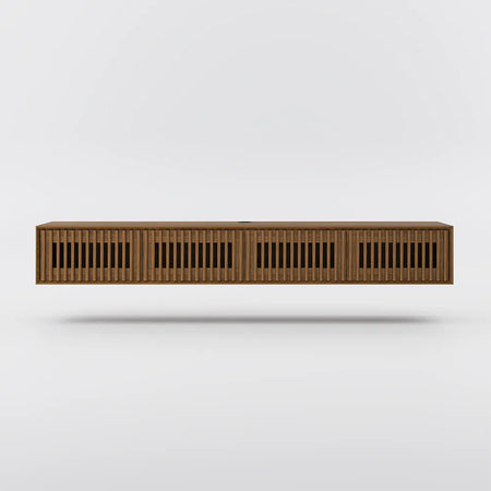 Modern Minimalist Floating TV Stand with 4 Storage Cabinets - Suitable for Living Room