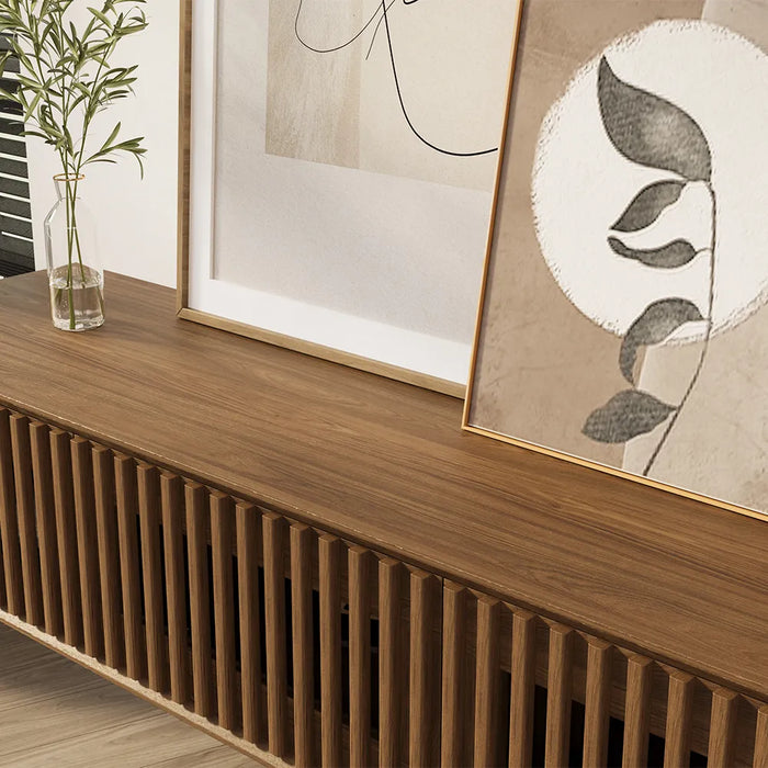 Modern Minimalist Floating TV Stand with 4 Storage Cabinets - Suitable for Living Room
