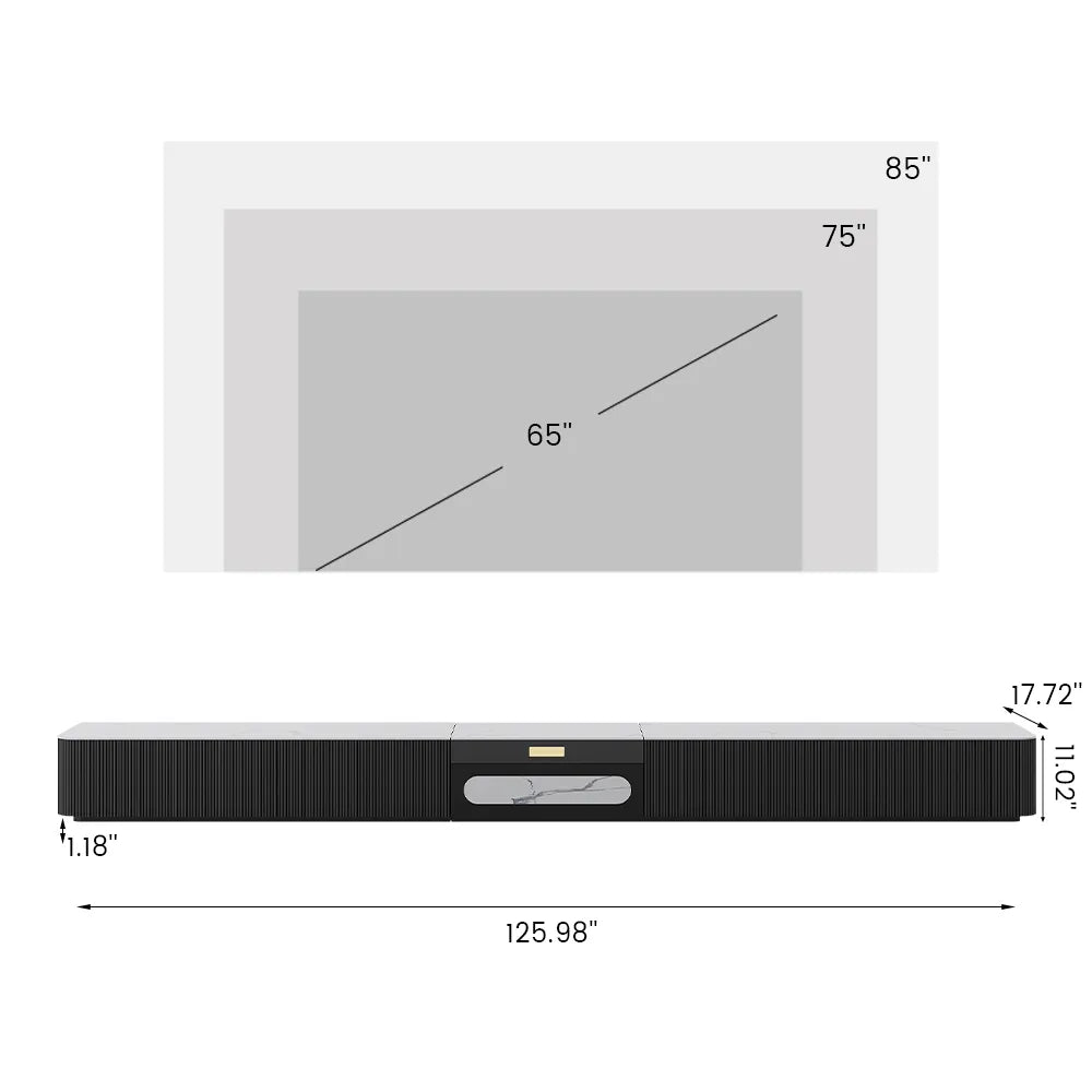 Modern Minimalist All-in-One Projector Stand TV Stand with Pull-Out Extendable Shelf - Suitable for Home Theater