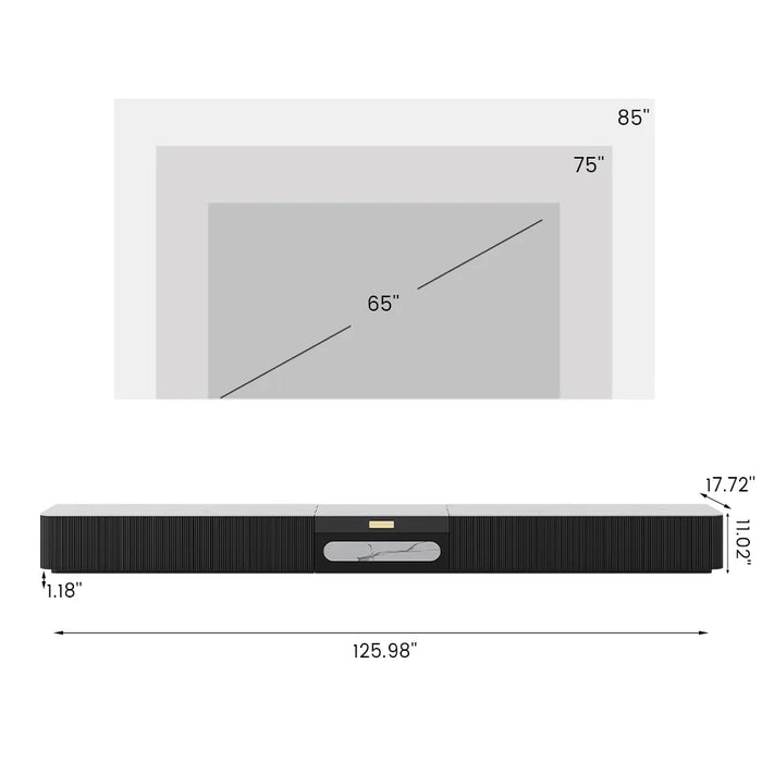 Modern Minimalist All-in-One Projector Stand TV Stand with Pull-Out Extendable Shelf - Suitable for Home Theater