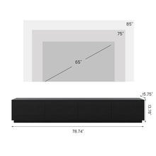Load image into Gallery viewer, Modern Minimalist TV Stand Entertainment Center with 4 Storage Drawers
