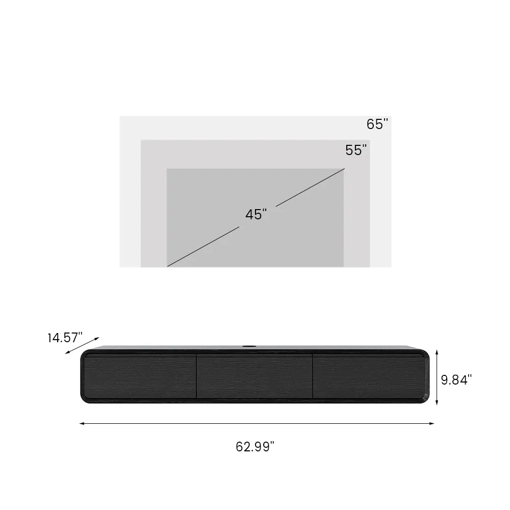 Modern Minimalist Living Room TV Stand - Wall-Mounted and Floor-Standing Options