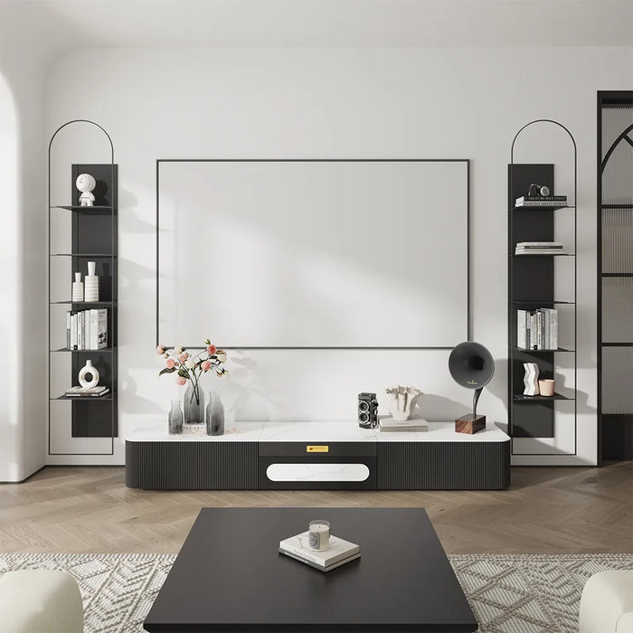 Modern Minimalist All-in-One Projector Stand TV Stand with Pull-Out Extendable Shelf - Suitable for Home Theater