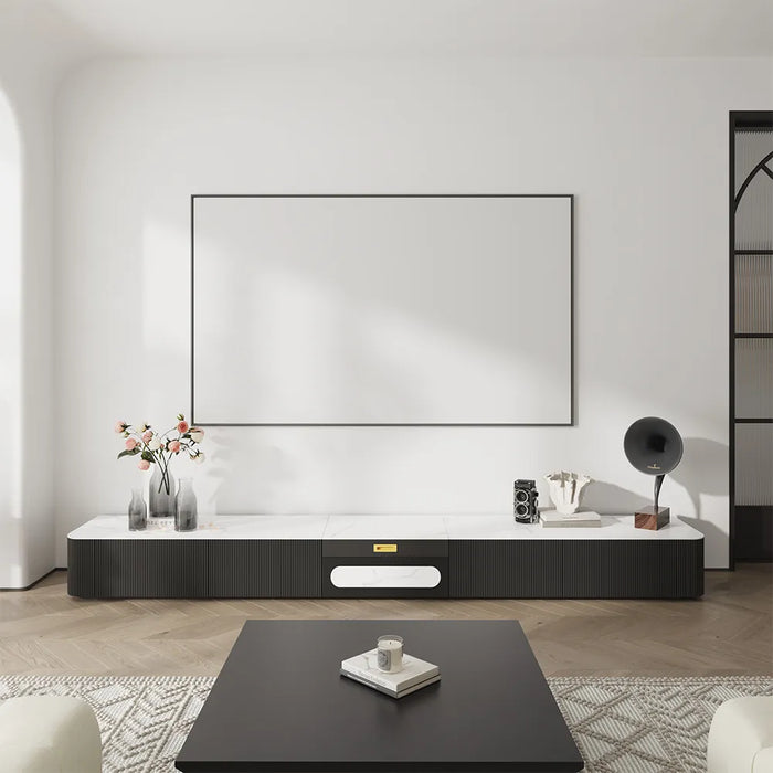 Modern Minimalist All-in-One Projector Stand TV Stand with Pull-Out Extendable Shelf - Suitable for Home Theater