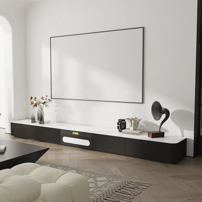 Modern Minimalist All-in-One Projector Stand TV Stand with Pull-Out Extendable Shelf - Suitable for Home Theater