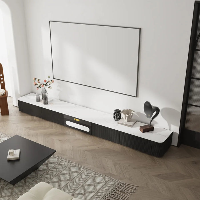 Modern Minimalist All-in-One Projector Stand TV Stand with Pull-Out Extendable Shelf - Suitable for Home Theater