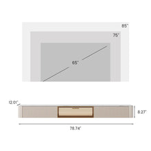 Load image into Gallery viewer, Modern Minimalist Floating TV Stand Entertainment Center with 2 Drawers and Glass Doors - Suitable for Living Room
