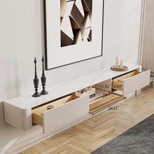 Load image into Gallery viewer, Modern Minimalist Floating TV Stand Entertainment Center with 2 Drawers and Glass Doors - Suitable for Living Room
