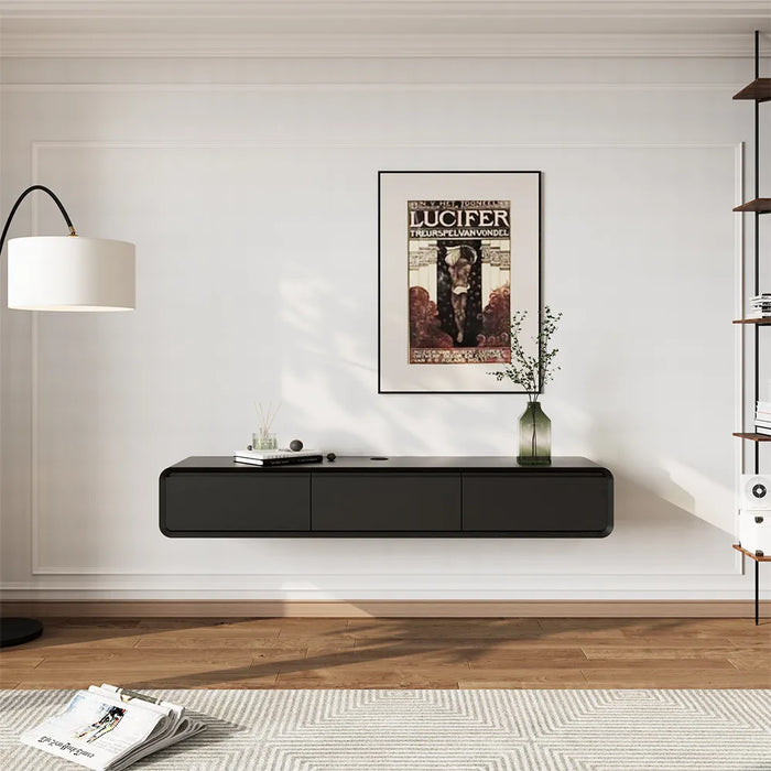Modern Minimalist Living Room TV Stand - Wall-Mounted and Floor-Standing Options
