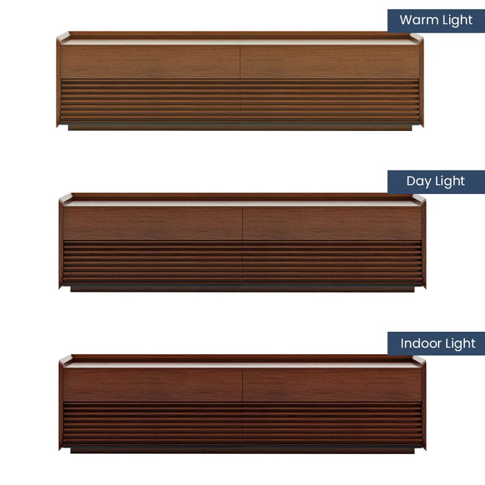 Modern Minimalist TV Stand with Upper and Lower Drawers