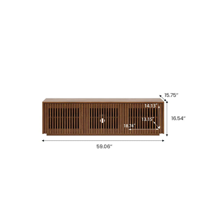Modern Minimalist Solid Wood TV Stand - Floor Cabinet Entertainment Center Suitable for Living Room