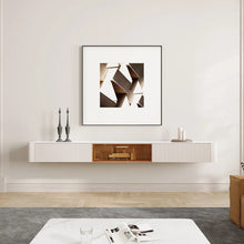 Load image into Gallery viewer, Modern Minimalist Floating TV Stand Entertainment Center with 2 Drawers and Glass Doors - Suitable for Living Room
