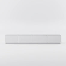 Load image into Gallery viewer, Modern Minimalist TV Stand Entertainment Center with 4 Storage Drawers
