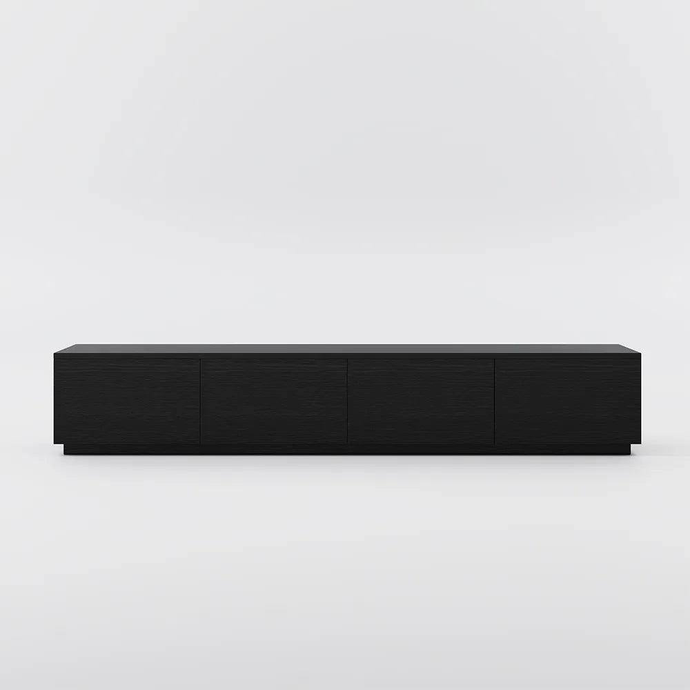 Modern Minimalist TV Stand Entertainment Center with 4 Storage Drawers