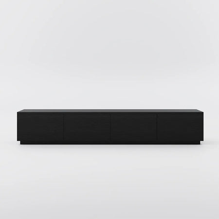 Modern Minimalist TV Stand Entertainment Center with 4 Storage Drawers