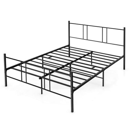 Costway Black Metal Bed Frame for Dormitory Use