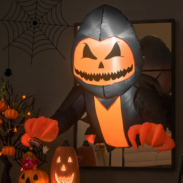 Halloween Inflatable Hanging Pumpkin Head Ghost - Suitable for Haunted Houses, Parties, and Halloween Decorations