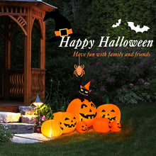 Load image into Gallery viewer, Halloween Inflatable Pumpkin Set 7-Piece with Built-in Blower - Suitable for Halloween Decorations, Parties, and Events
