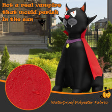 Load image into Gallery viewer, Halloween Inflatable Vampire Cat with Built-in LED Lights - Suitable for Halloween Parties
