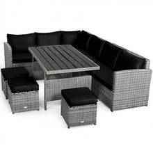 Charger l&#39;image dans la galerie, 7-Piece Modern Outdoor Wicker Sofa Set with Coffee Table
