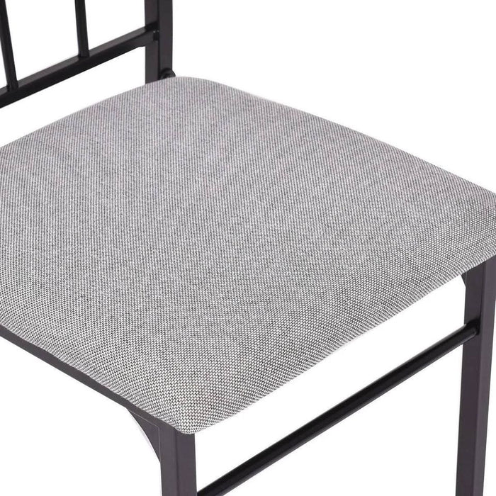 Marble Texture Dining Table Set, 5-Piece with Solid Steel Frame, for Dining Room