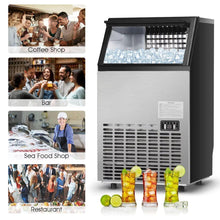 Load image into Gallery viewer, Built-In Stainless Steel Commercial 110Lbs/24H Ice Maker Portable Ice Machine
