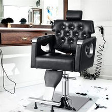 Load image into Gallery viewer, Adjustable Barber Chair Heavy-Duty Hydraulic Pump Salon Chair 360° Rotation
