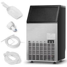 Load image into Gallery viewer, Built-In Stainless Steel Commercial 110Lbs/24H Ice Maker Portable Ice Machine
