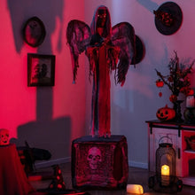 Load image into Gallery viewer, 5.5ft Halloween Animatronic Decoration with Light Up Eyes and Shaking Wings
