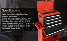 Load image into Gallery viewer, 5-Drawer Rolling Tool Chest High Capacity Tool Storage Cabinet w/ Lockable Wheel
