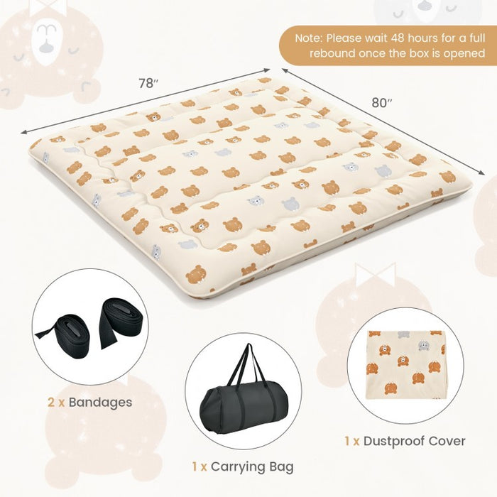 Multifunctional Portable Zabuton Futon Mattress with Dust Cover