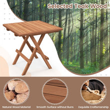 Load image into Gallery viewer, Costway Square Patio Side Table Folding Dining Table - Suitable for Camping and Backyard Gatherings
