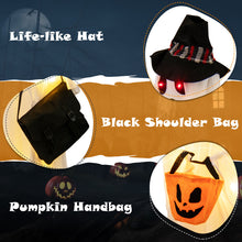 Load image into Gallery viewer, Halloween White Cloth Ghost Family 4-Piece Set with LED Lights - Suitable for Halloween Decorations, Haunted Houses, and Parties
