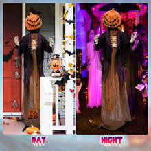 Charger l&#39;image dans la galerie, Halloween Animated Standing Pumpkin Scarecrow - Suitable for Scary Parties and Halloween Decorations
