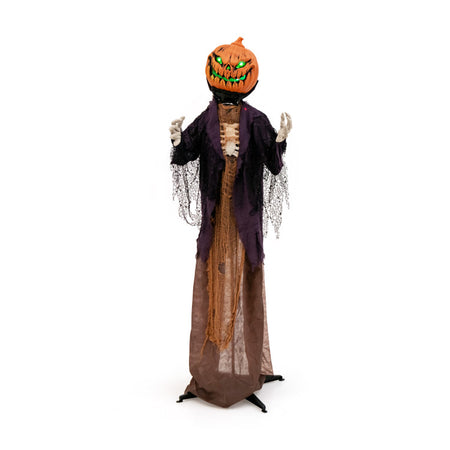 Halloween Animated Standing Pumpkin Scarecrow - Suitable for Scary Parties and Halloween Decorations