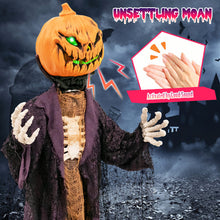 Charger l&#39;image dans la galerie, Halloween Animated Standing Pumpkin Scarecrow - Suitable for Scary Parties and Halloween Decorations
