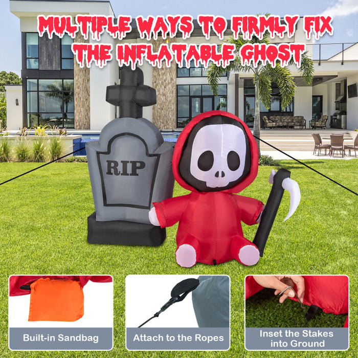 Halloween Inflatable Ghost Tombstone - Suitable for Halloween Party Decorations