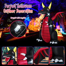 Load image into Gallery viewer, Halloween Inflatable Fire Dragon with LED Lights - Suitable for Halloween Decorations and Scary Parties
