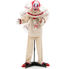 Load image into Gallery viewer, Halloween Electronic Animated Killer Clown with Pre-recorded Phrases - Head and Arms Movable, Suitable for Haunted House Decorations
