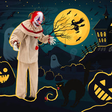 Load image into Gallery viewer, Halloween Electronic Animated Killer Clown with Pre-recorded Phrases - Head and Arms Movable, Suitable for Haunted House Decorations
