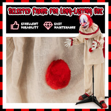 Load image into Gallery viewer, Halloween Electronic Animated Killer Clown with Pre-recorded Phrases - Head and Arms Movable, Suitable for Haunted House Decorations
