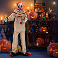 Load image into Gallery viewer, Halloween Electronic Animated Killer Clown with Pre-recorded Phrases - Head and Arms Movable, Suitable for Haunted House Decorations
