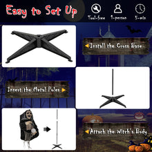 Charger l&#39;image dans la galerie, Halloween Electronic Animated Standing Witch with Built-in Sensor - Suitable for Scary Activities and Halloween Decorations
