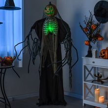 Load image into Gallery viewer, Halloween Electronic Animated Ghost Pumpkin with Glowing Features and Waving Fingers - Suitable for Halloween Decorations and Celebrations
