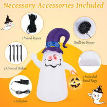 Load image into Gallery viewer, 6-Foot Halloween Inflatable Ghost with Mirror Lights - Suitable for Halloween Events and Decorations
