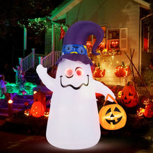 Load image into Gallery viewer, 6-Foot Halloween Inflatable Ghost with Mirror Lights - Suitable for Halloween Events and Decorations
