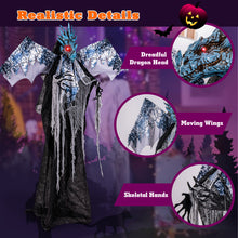 Load image into Gallery viewer, Halloween Electronic Animated Dragon with Wings and Glowing Eyes - Suitable for Halloween Decorations
